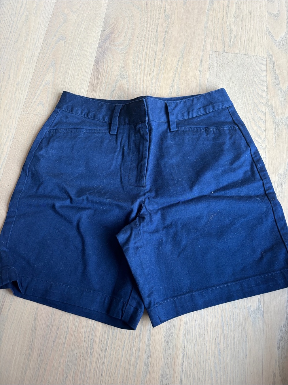 Lands' End Navy Blue Pull-On Bermuda Shorts